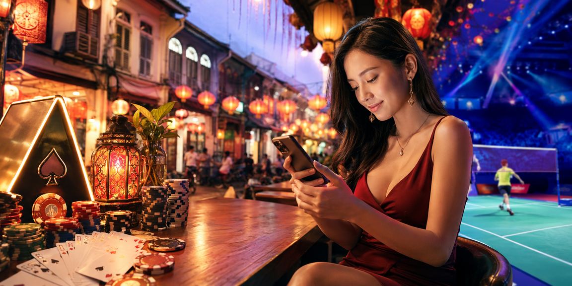 Suasana permainan poker dan Blackjack dalam talian di Ipoh Malaysia