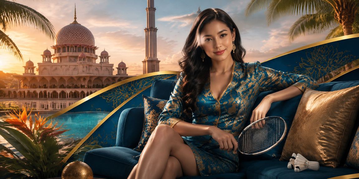 Permainan kasino Putrajaya dengan corak batik dan meja Blackjack dalam talian